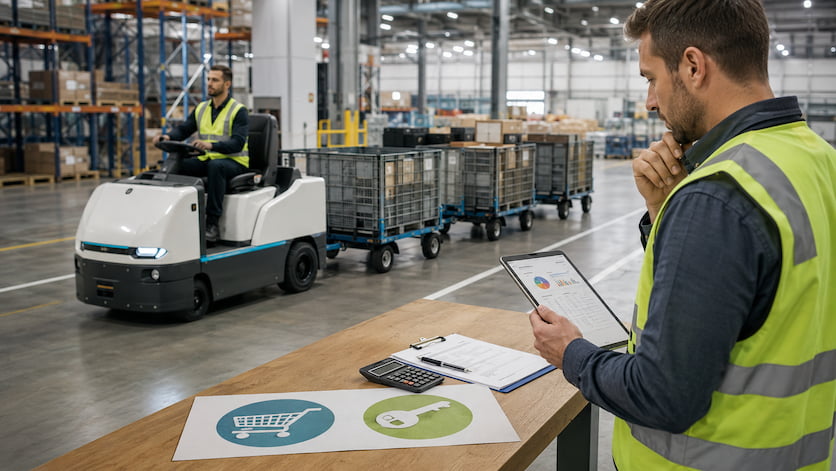 Locação de rebocador industrial elétrico: comprar ou alugar?