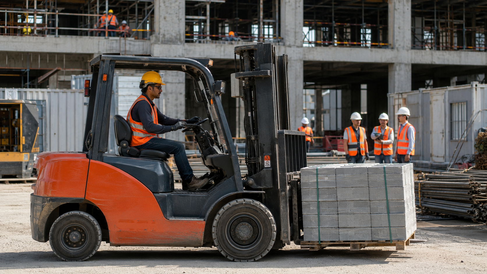 Aluguel de empilhadeiras para construção civil: o que avaliar